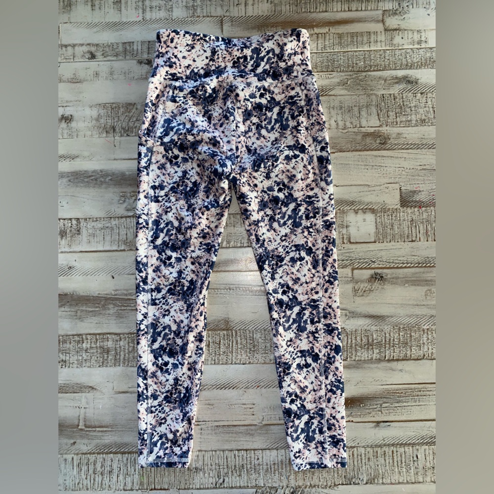 Balance Collection Blue and Pink Patterned Leggings